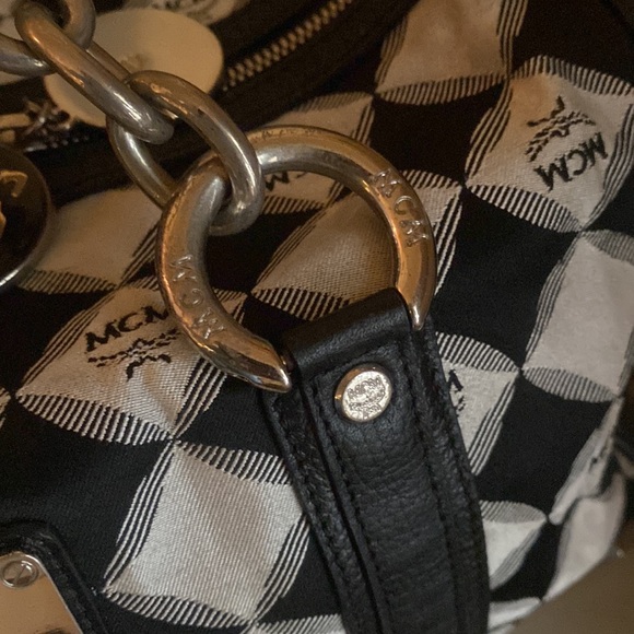 Authentic MCM Boston Bag W/silver hardware - Picture 6 of 12